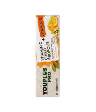 YouPlus Pro Vitamin C Çinko Propolis Takviye Edici Gıda 15 Tablet