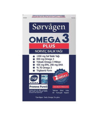 Sorvagen Omega 3 Plus Norveç Balık Yağı 60 Kapsül